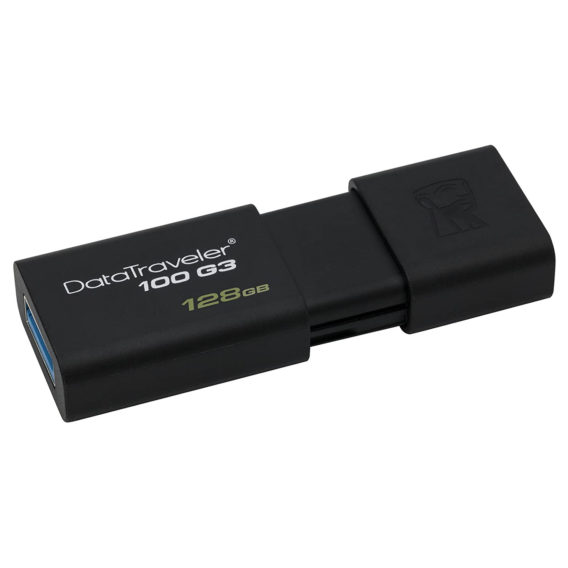Kingston DataTraveler 100 G3- DT100G3-218GB USB 3.0, 3.1 Clé USB , 128 GB, Noir